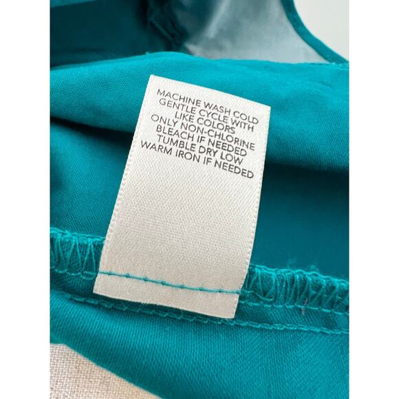 Cj Banks Turquoise Full Zip Front Sleeveless Ruffle Vest 1X - Picture 8 of 8